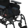 Spex medial thigh/knee block with axial-adjust pad and swing-down, lift-off mechanism