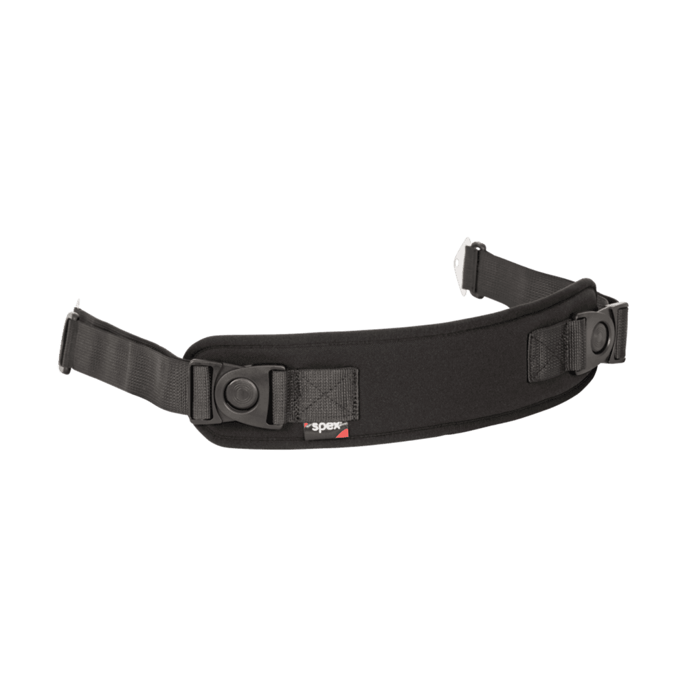 Spex Chest Strap, centrepoint buckle 90mm in from each end of pad, Dual Rear Pull