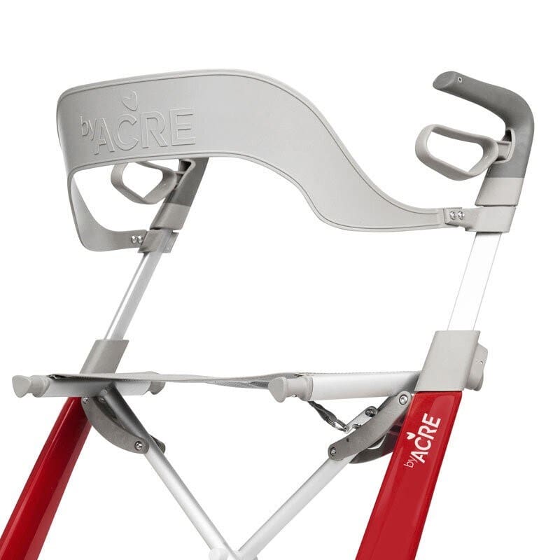 byACRE rollator back support strap, large size in sand, with reflective heart detail