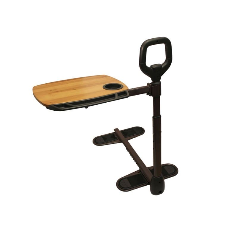 Stander Assist-A-Tray overbed table with support handle and swivelling tray