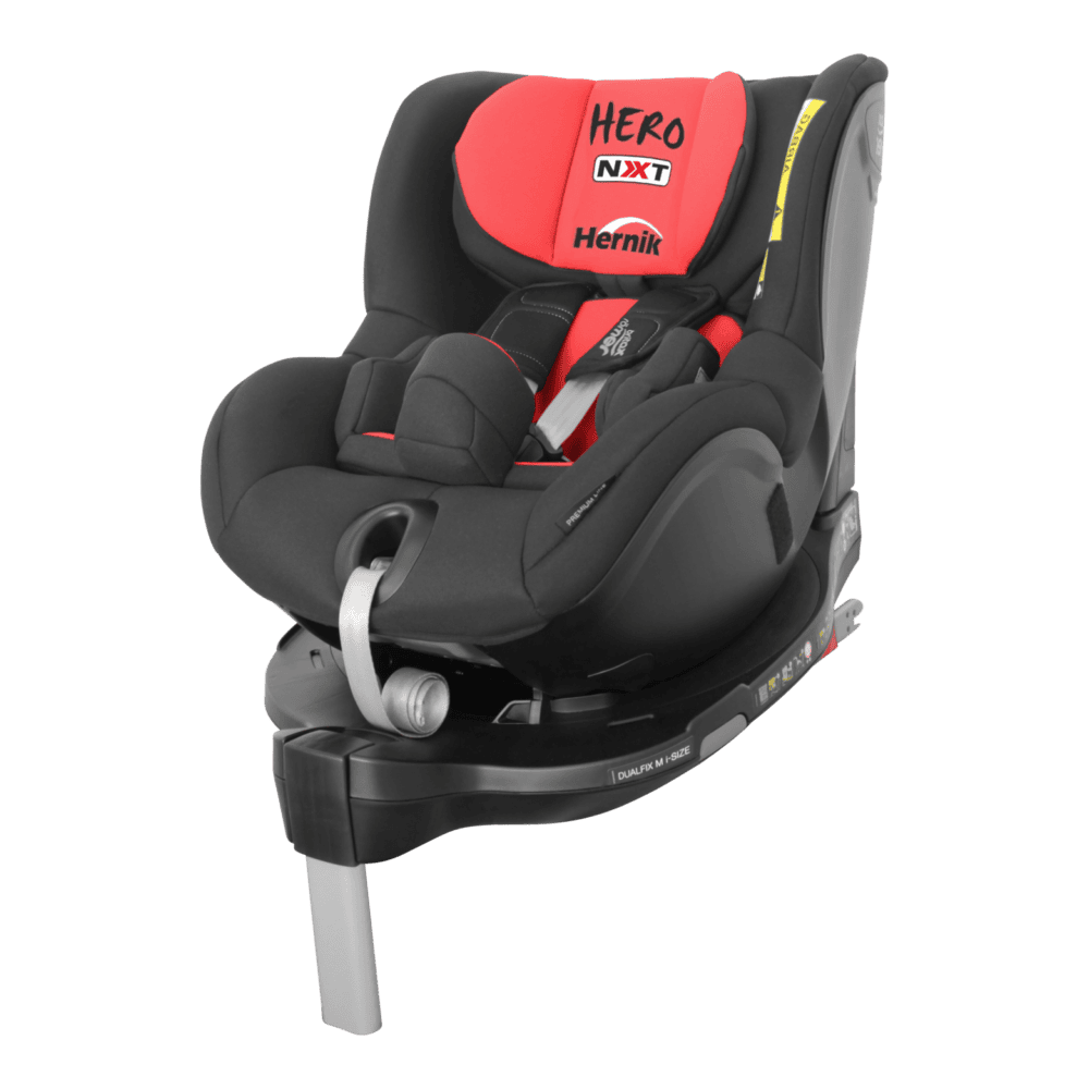Medifab Hero Car seat rear facing to 18KG, Black/Red upholstery