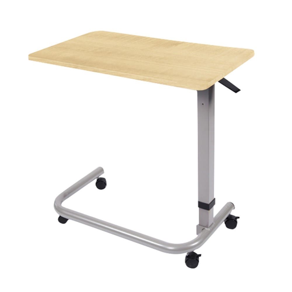 Overbed Table, Gas Assisted, Silver Frame