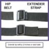 Therafin Belt Extender Straps, Pair