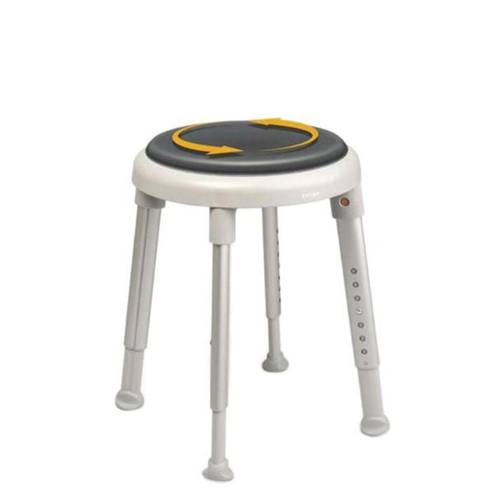 Etac Easy Shower Stool with Swivel Pad, Grey