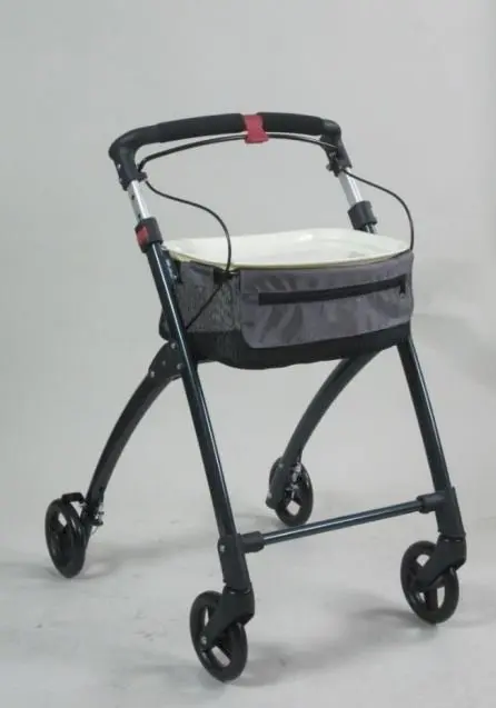 Peak Care Ellipse Indoor Walker in dark blue with removable tray and nylon bag