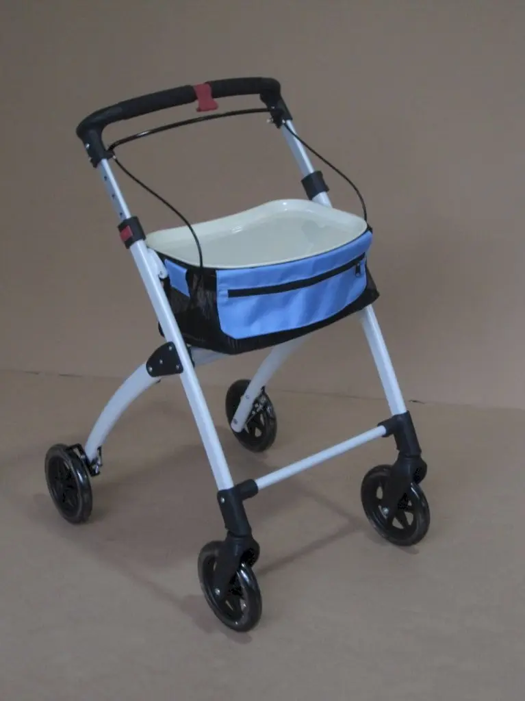 Peak Care Ellipse Indoor Walker, White, Push Down Brakes (9290-W)
