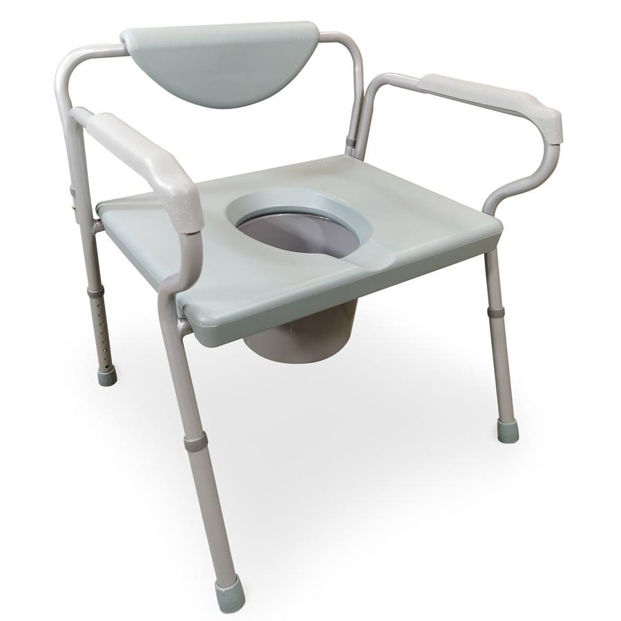 Red Gum Bariatric Commode Chair, Grey
