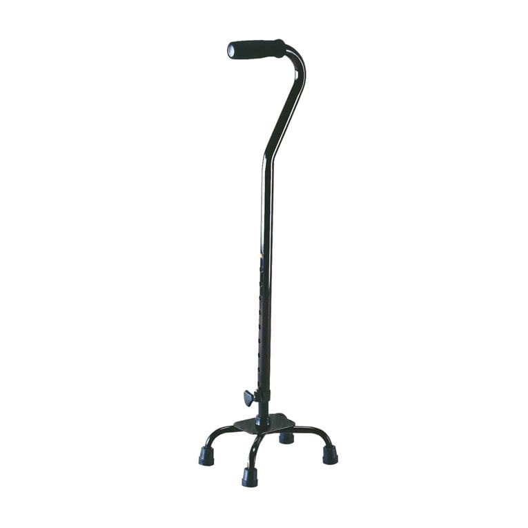 BE Quad Cane, Alu, Adult, Black