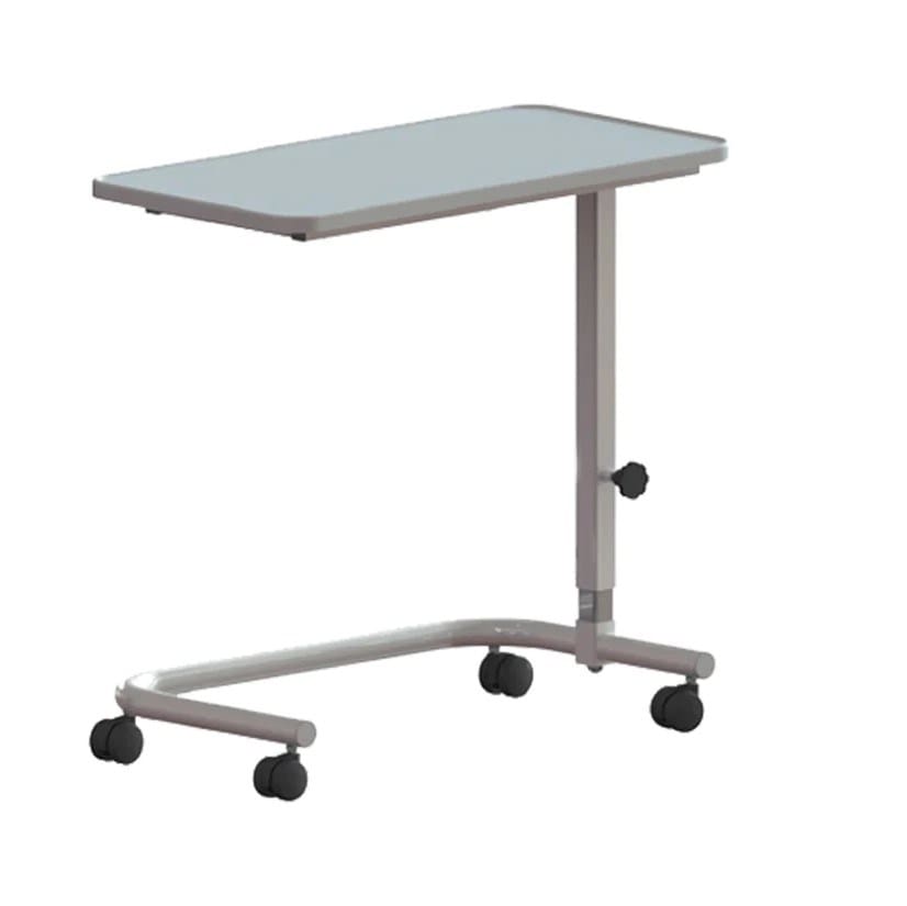 Over Bed Table - Budget Fixed Top Table Vacuum laminated MDF (15mm) timber top 890 x 400 (mm)