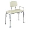 Transfer Bench, Padded Seat & B'Rest, Suction Cups
