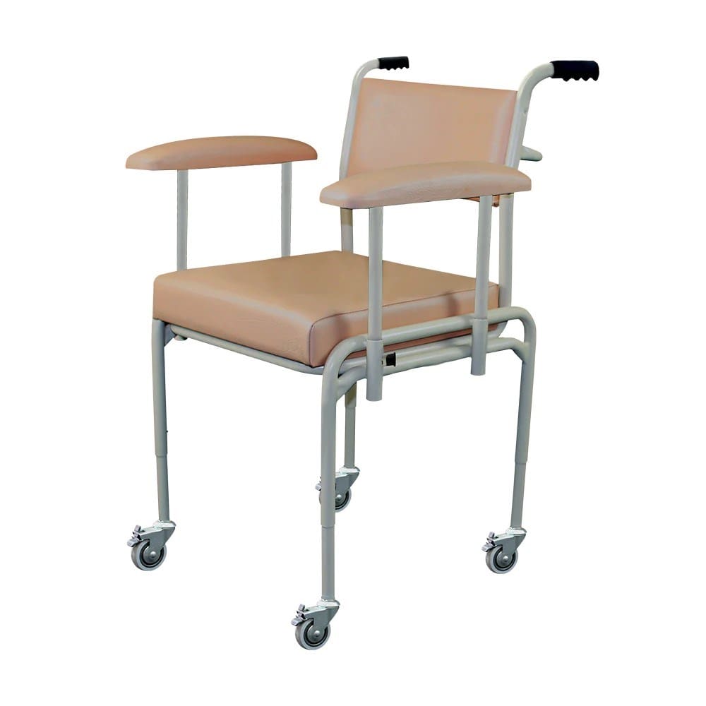 Pacific Kingston Day Chair, Height Adjustable, Castors, Fold Down Arms