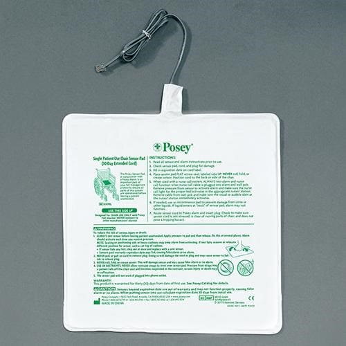 Posey 8309 30-day single patient use chair sensor pad with cable for Posey fall alarms