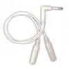 Cura1 Y Lead 2449, Two 6.35 mm Stereo Sockets to Right Angle 6.35 mm Stereo Plug, 300 mm