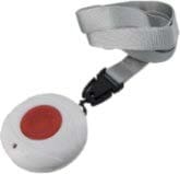 Cura1 2588 personal emergency transmitter pendant with large rubber button and neck lanyard
