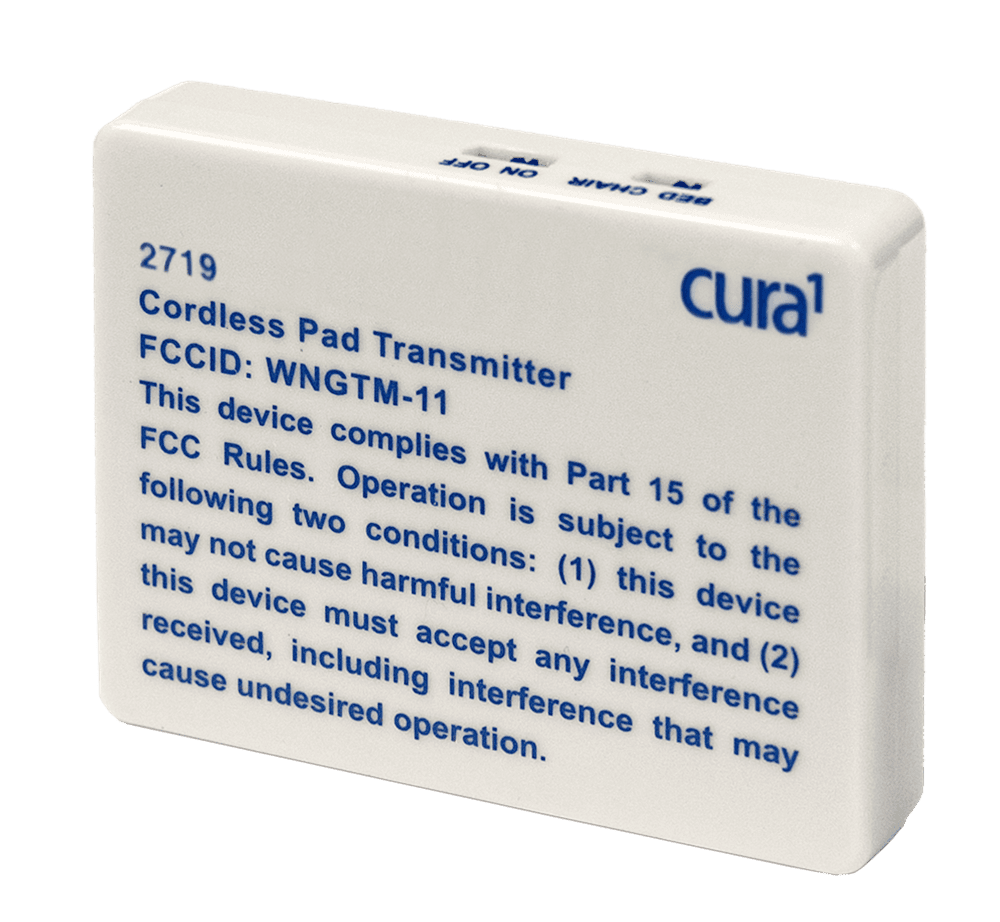 Cura1 2719 cordless pad transmitter for Cura1 wireless sensor pads and mats