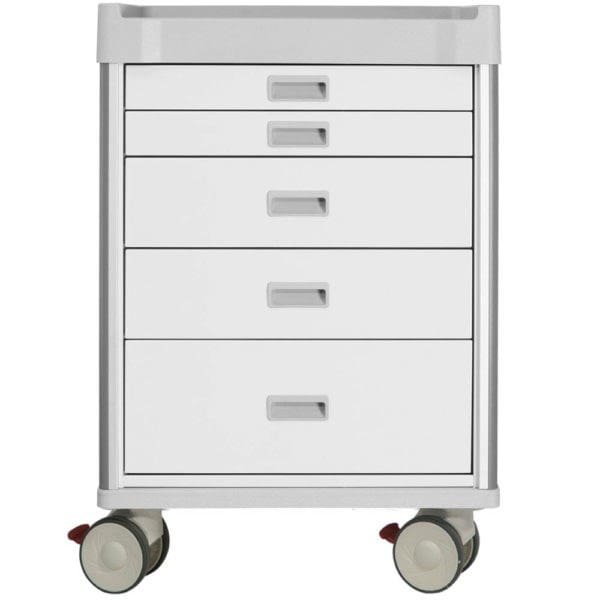 Viva Procedure Cart, 5x Drawer (3/3/6/6/9), includes Dividers in 2 x Drawers