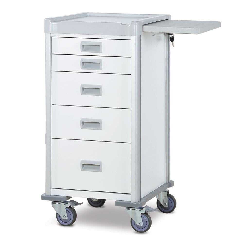 Viva Narrow Cart 34 Inch WHITE ( 4 drawers)