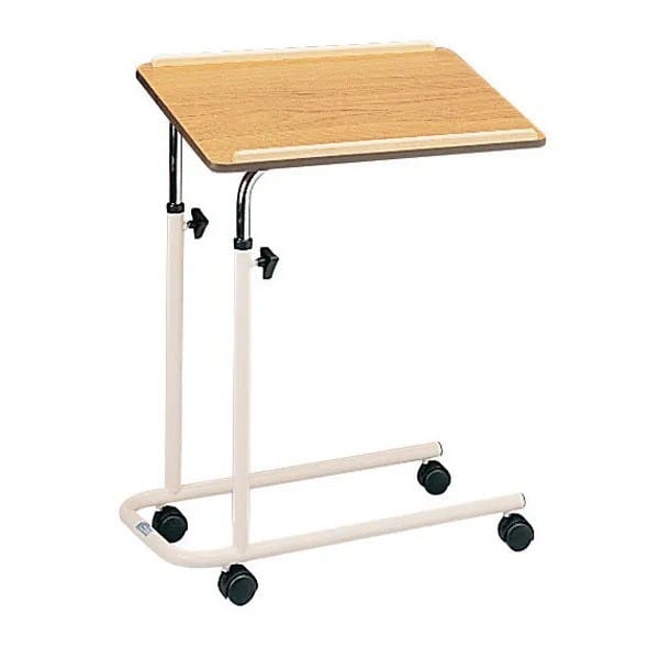 Tilting Overbed Table, 61 x 40cm, Height Adjustable 61-91cm