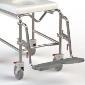 Shower Commode Swing-away Foot Rest SS, Pair