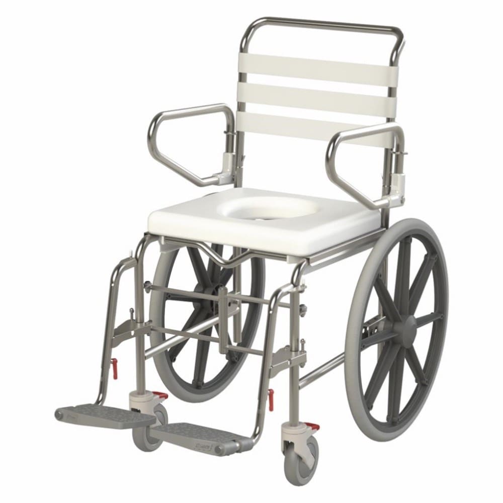 Folding Shower Commode, Self Prop Rear