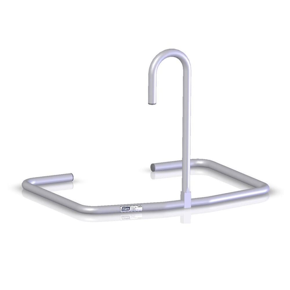 K Care Grip Handle Bed Pole, White