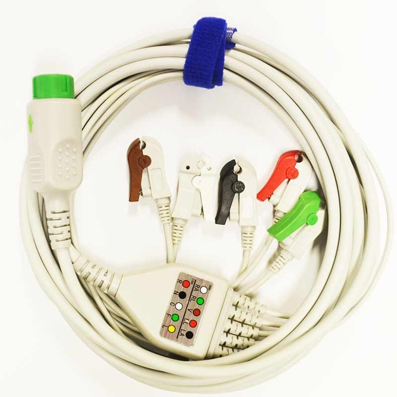 12Pin 5-Lead Clip Connector ECG Cable (AHA) for Taurus Monitor