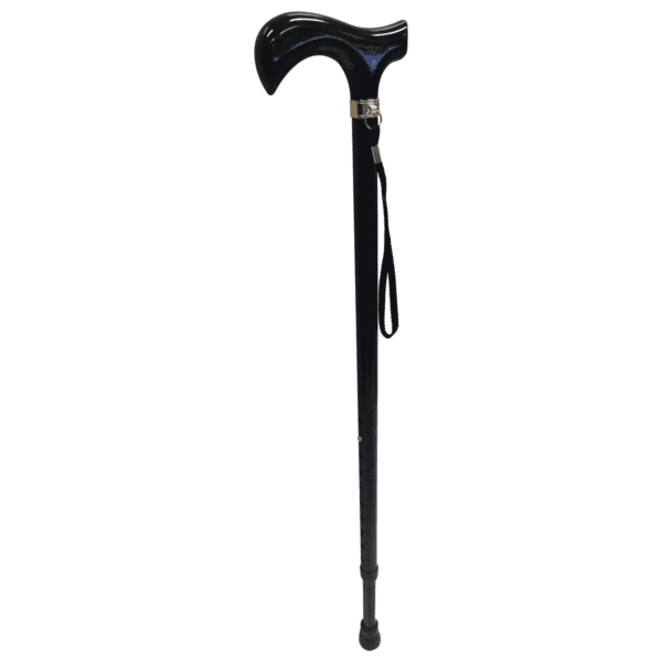 Red Gum Walking Stick Swan Neck Wooden, 765-990mm, SWL 120Kg, Brown/Black