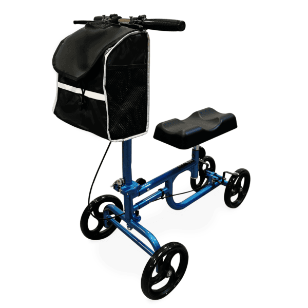 Red Gum Knee Walker, Padded Knee Platform, One Touch Rear Braking, Handy Bag, SWL 136Kg, Champagne