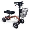 Red Gum Knee Walker, Comfy Padded Platform Adjusts To Either RH/LH, Hand Brakes & Basket, Copper