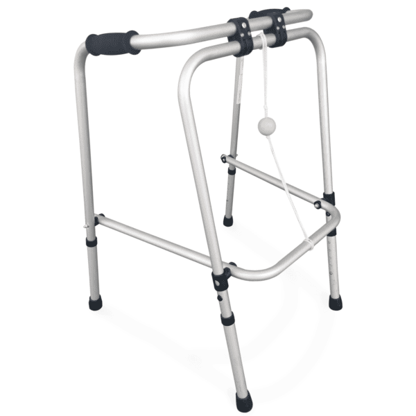 Red Gum Pyramid Walking Frame Alum Folding with Foam Grip