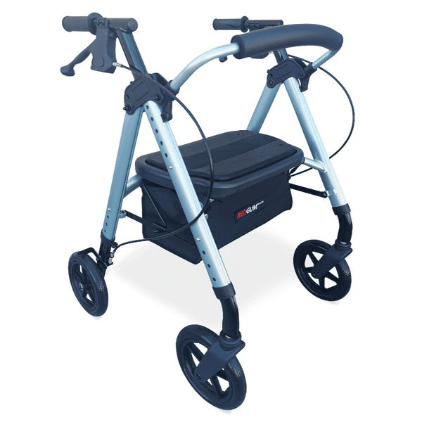 Red Gum Height Seat Walker With Folding Lock