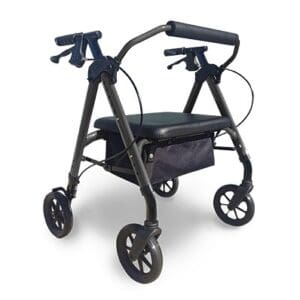 Red Gum Height Seat Walker With Folding Lock, Heavy Duty