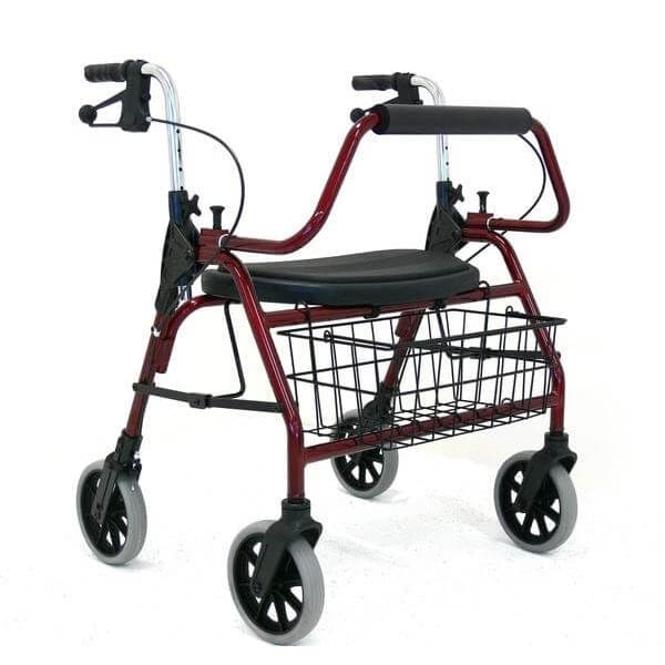 Red Gum Heavy Duty Wide Walker, 8" Casters (Mighty Mack), Red