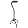 Red Gum Alum Quad Cane, Offset Handle with Foam Grip, SWL 100Kg, Copper/Silver