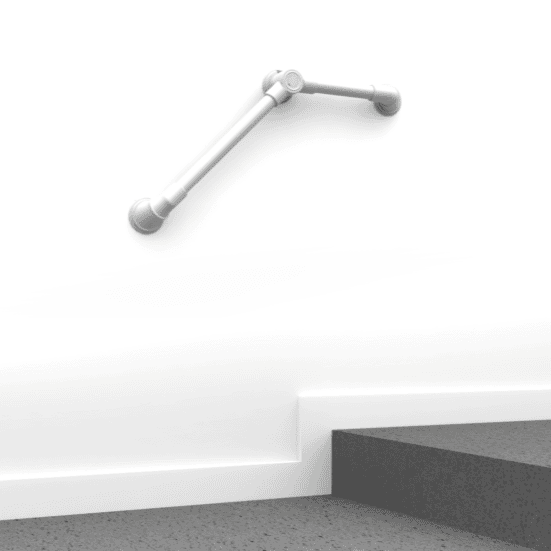 Red Gum Multi Angle Grab Rail Adjustable To Suit Position, White