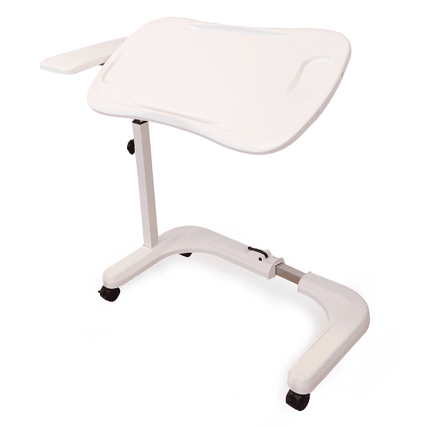 Red Gum Width Adjustable Over Chair/Bed Table, 7 Position Adj Top