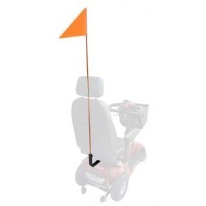 Shoprider Flag Holder Bracket Including Plug, Black (Flag Not Included )