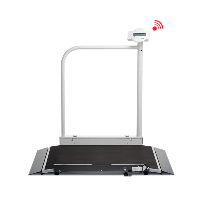 seca 676 Wheelchair scale + rail, electronic 360 kg/800 lbs, Wireless