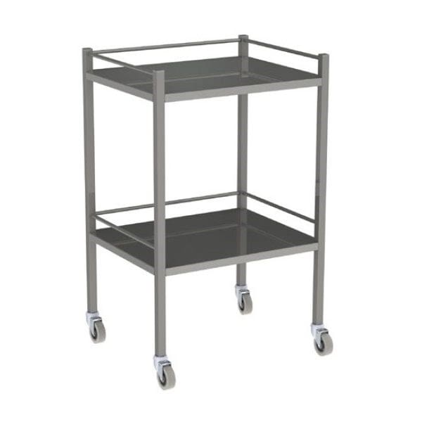 Stainless Steel Instrument Trolley, With Rail