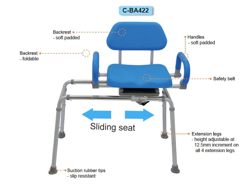 Freedom Bath Transfer Bench with Rotating Seat - Image 2