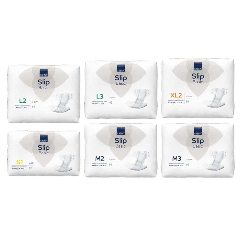 Abena Slip Basic L3 All-in-One Briefs, Large, Pack of 22